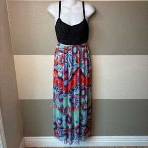 ForCynthia Beachwear Women’s Small Maxi Dress Kaleidoscope Colorful Cover Up